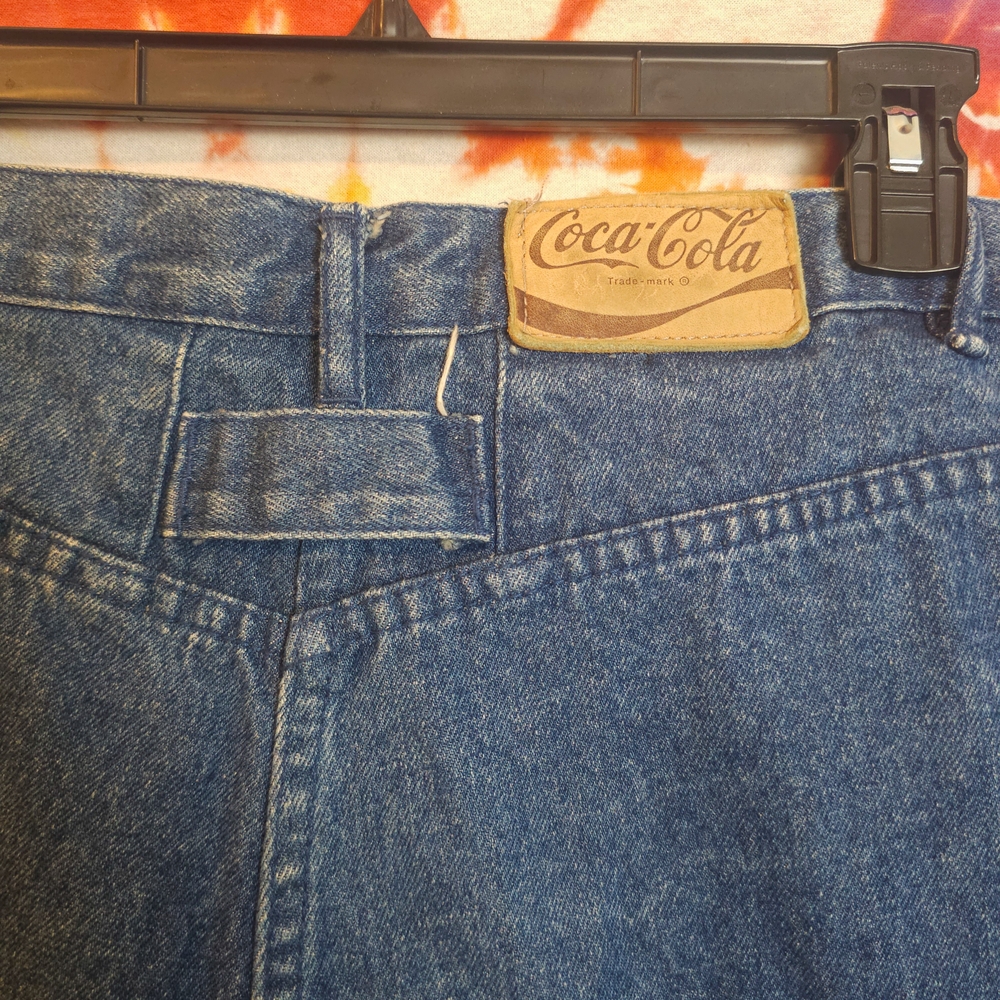 Vintage 1986 Coca-Cola Denim Jeans Classic Blue High Waist Size 26